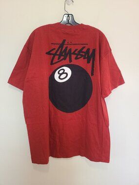 Vintage 90s Stüssy 8-Ball Double-Sided Tee Shirt Made in USA XXL